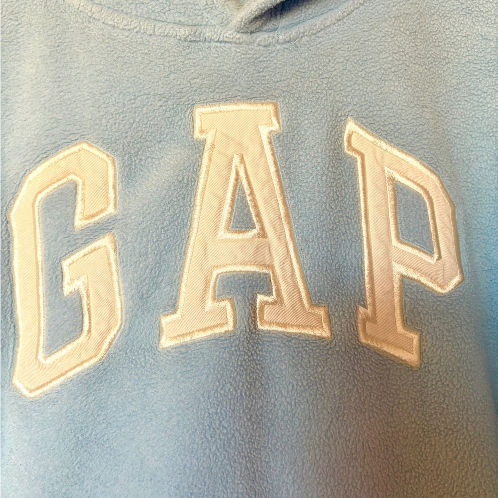 Gap VTG Fleece Hoodie Pullover with Kangaroo pocket🩵Baby Blue